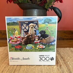 Buffalo David Bitton Puppy Picnic‎ Puzzle - 300 Pieces